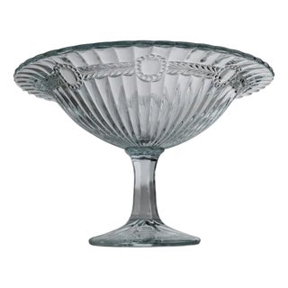 Vintage Pressed Glass Compote, 1910s For Sale