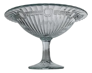 Vintage Pressed Glass Compote, 1910s