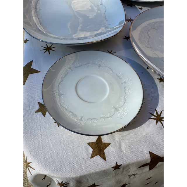 1970s Japanese Noritake Ceramic and Silver Plate Set- 41 Pieces For Sale - Image 4 of 11