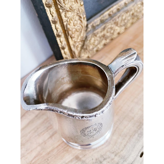 Reed & Barton 1947 Silver Plated Creamer From St Francis Hotel San Francisco For Sale - Image 4 of 6