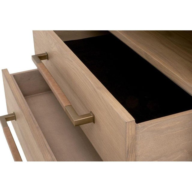 Wood Cambria Marble Topped 2-Drawer Nightstand For Sale - Image 7 of 9