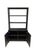 Contemporary Black Faux Belgian Linen Storage Cabinet/Bookcase/Towel Cabinet For Sale - Image 3 of 8