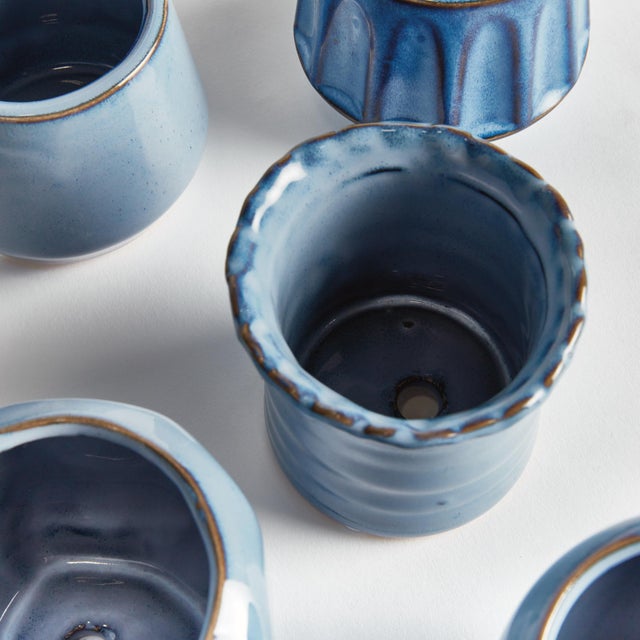 Ceramic Dezie Mini Pots, Set Of 6 For Sale - Image 7 of 14