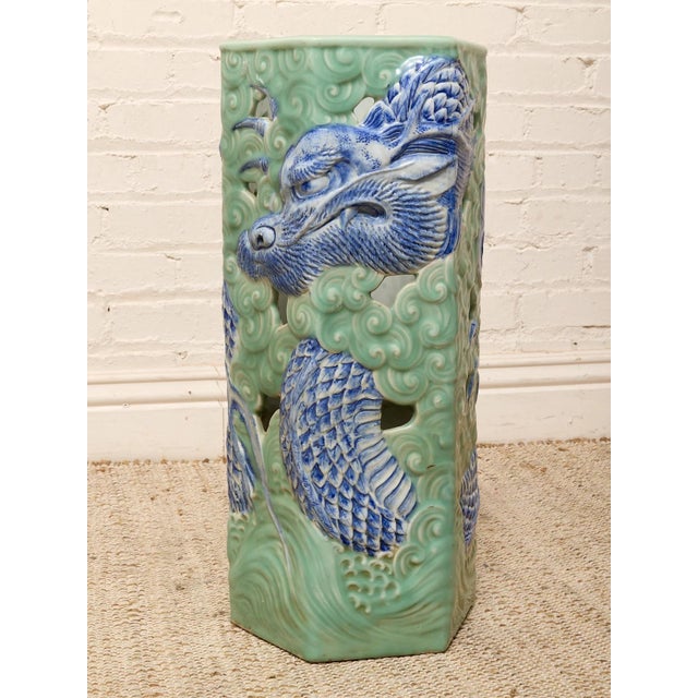 Mid 20th Century Vintage Mid Century Ceramic Umbrella Holder For Sale - Image 5 of 10