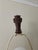 1990s Tuscan Marbled Amber & Bronze Scroll Table Lamp — Old World Revival For Sale - Image 11 of 17