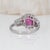 2ct Hot Pink Sapphire Ring With Natural Diamonds Accents: Solid 14k Gold, Oval, Size 6.75 For Sale In Columbus - Image 6 of 7