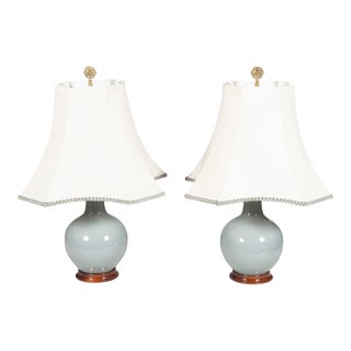 Christopher Spitzmiller Ceramic Table Lamps - a Pair For Sale