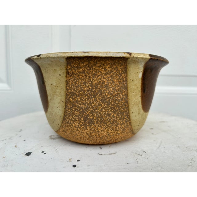 Nice looking stoneware pottery bowl in the style of David Cressey Terra Major. These often get attributed to Cressey's...