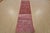 Tabriz Runner 2’5” X 12’3” Pink Wool Vintage Overdyed Hand-Knotted Rug For Sale - Image 12 of 13