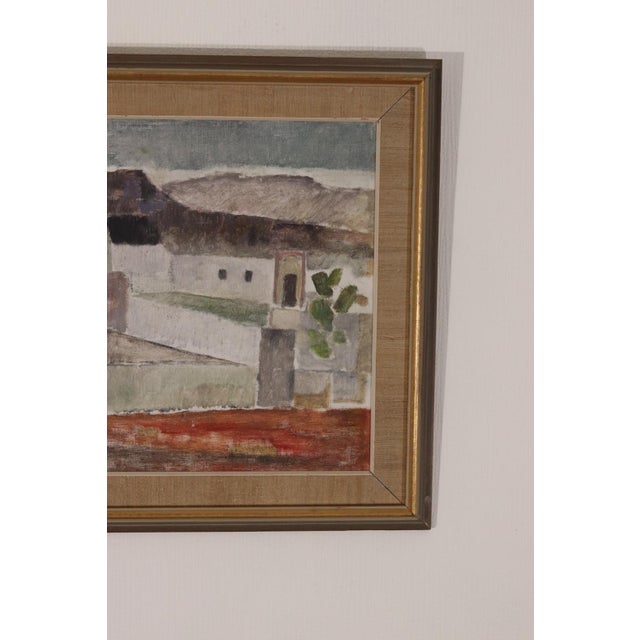 Josef Sandberg, Houses, 1960s, Oil on Panel, Framed For Sale - Image 4 of 14