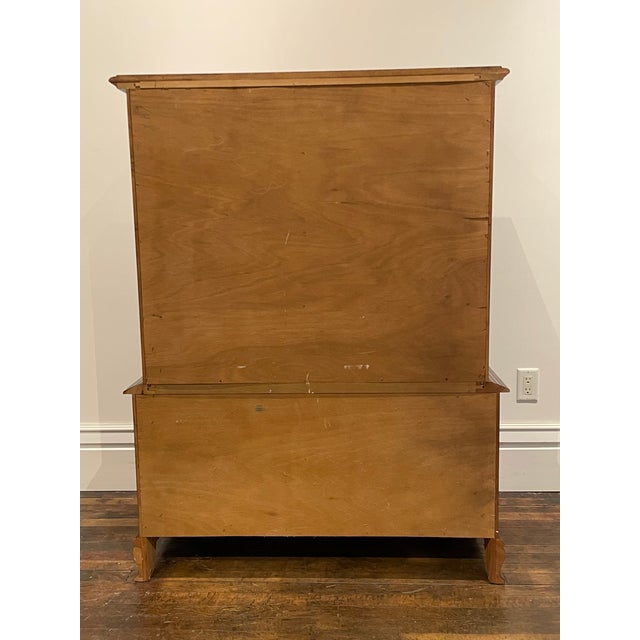 1980s Traditional Cherry Tall Dresser/High Boy For Sale - Image 10 of 10