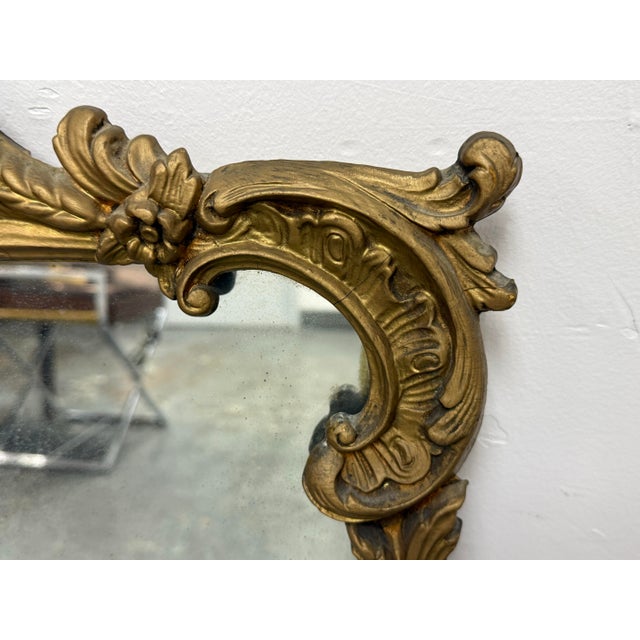 Early 20th Century Louis XV Style Gilt + Patina Mirror, Antique For Sale - Image 5 of 12
