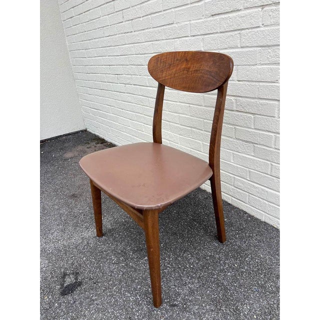 Wood Late 20th Century Mid Century Walnut Dining Chair For Sale - Image 7 of 8