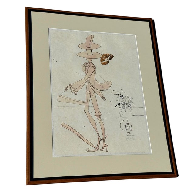 Salvador Dalí Salvador Dali: Scarab Costumes, the Perfect Dandy, 1971, Original Signed Lithograph For Sale - Image 4 of 8