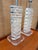 A Pair of Vintage Mid Century Modern Stacked Lucite Blocks Table Lamps in the Karl Springer Style. Circa 1970s For Sale - Image 12 of 17