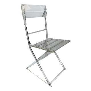Sculptural Transparent Acrylic Bistro-Style Chair, 1970s For Sale