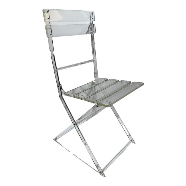 Sculptural Transparent Acrylic Bistro-Style Chair, 1970s For Sale