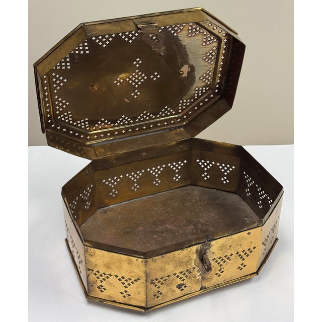 Vintage Extra Large Brass Cricket Box* For Sale - Image 9 of 9