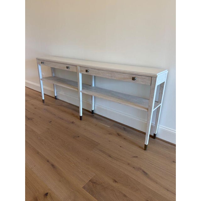 2020s Theodore Alexander Breeze Console With Stone Top For Sale - Image 5 of 7