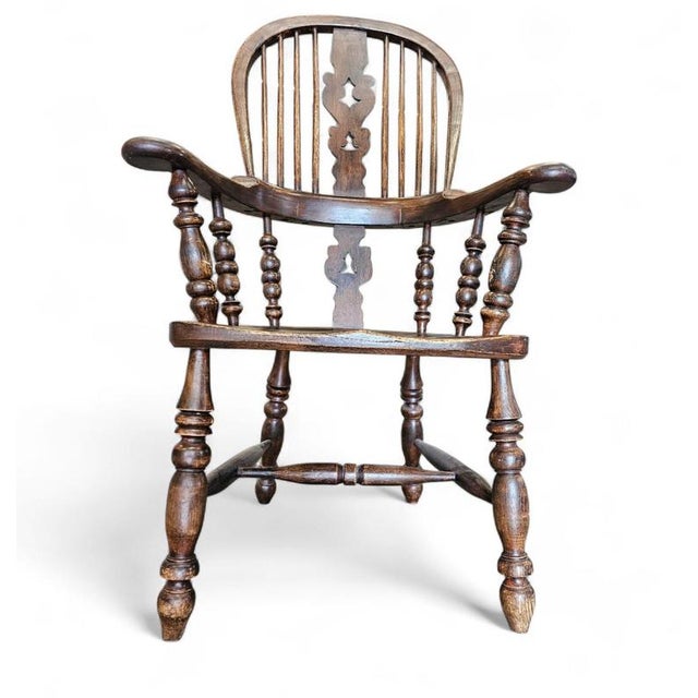 Large Yorkshire Broadarm Windsor Armchair For Sale - Image 4 of 18