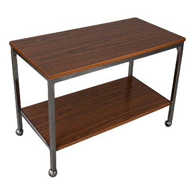 Mid-Century Walnut and Chrome Drinks Trolley, 1960s For Sale