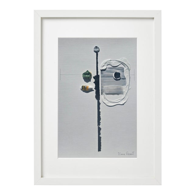 Framed Organic Modern Minimalist Flower Study | Botanical Painting | Herbarium Wall Art / Earth Tones For Sale