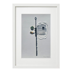 Framed Organic Modern Minimalist Flower Study | Botanical Painting | Herbarium Wall Art / Earth Tones