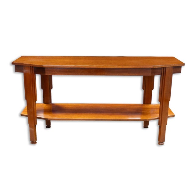1920s Art Deco Style Wooden Console Sofa Foyer Table For Sale - Image 5 of 8