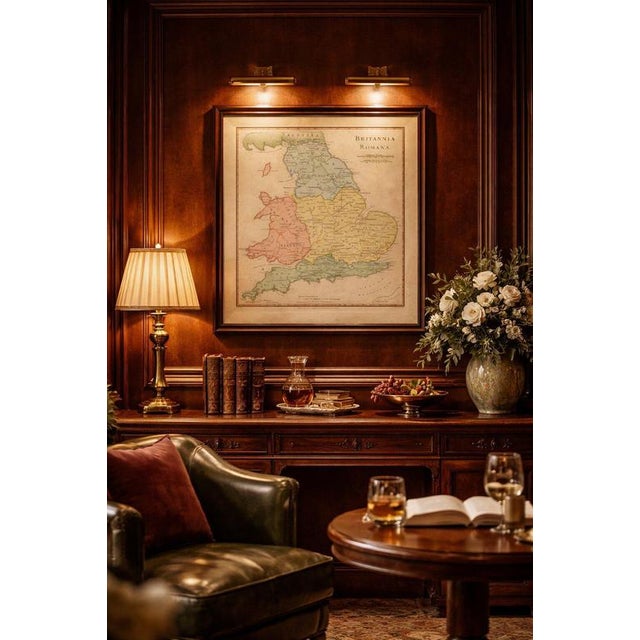 Roman Britain Map with Ancient England and Wales by Wilkinson, 1817 For Sale - Image 4 of 11
