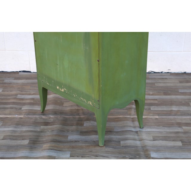 1950s French Provincial Hand-Painted Green Tall Chest of Drawers For Sale - Image 18 of 18