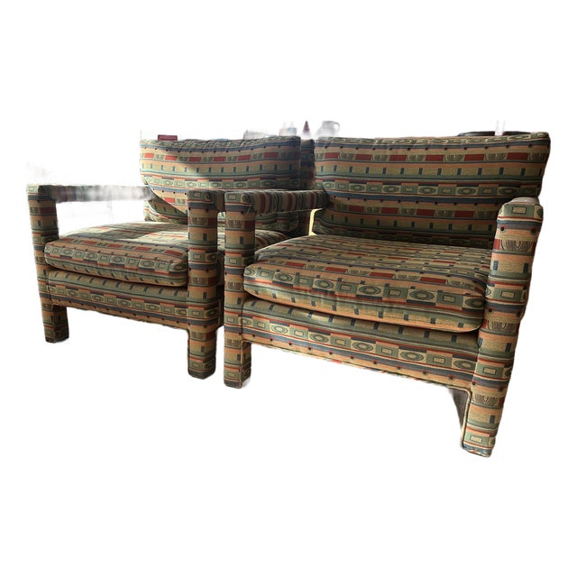 Pair of Milo Baughman Parsons Chairs 1970s For Sale