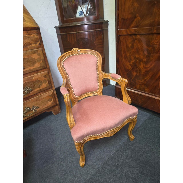 Louis-Philippe Style Children's Armchair in Walnut, 1950s, in Good conditions. Designed 1950 to 1959
