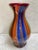 Vintage Millefiori Striped Italian Murano Attributed Heavy Glass Paperweight Vase For Sale - Image 10 of 11