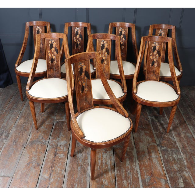 Art Deco Dining Chairs by Michel Dufet, 1920, Set of 8 For Sale - Image 11 of 18