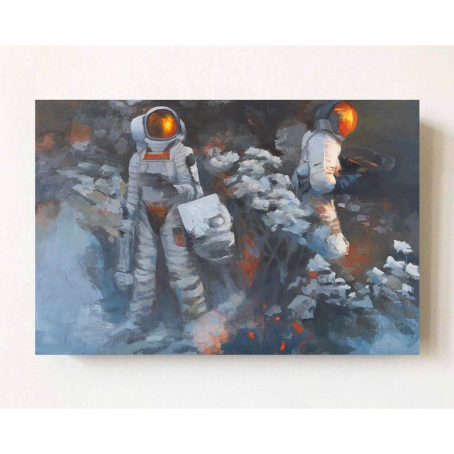 Firefly depicts two astronauts exploring a surreal, otherworldly landscape, their glowing helmets casting an ethereal...