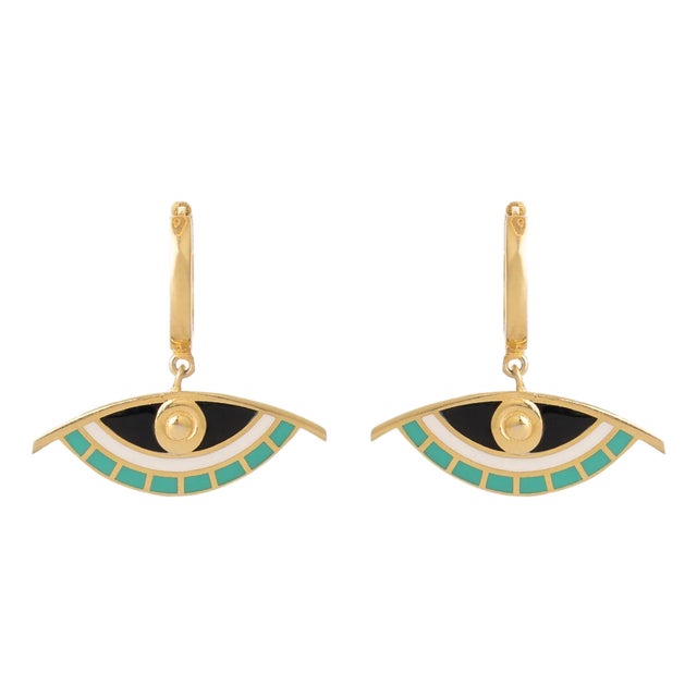 Queen Cleopatra Eye of Protection Earrings, A Pair For Sale