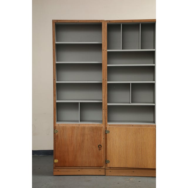 Designed by renowned Danish designer Børge Mogensen in the 1970s, this two-piece modular bookcase system exemplifies the...