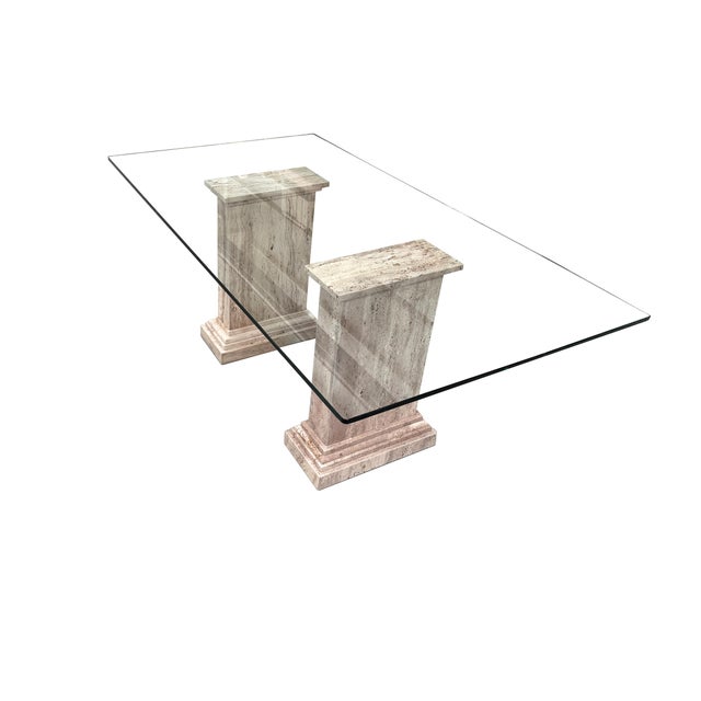 Original Unique Piece from the 80's in Marble with Pink and Brown Tones This piece is attributed to the mentioned...