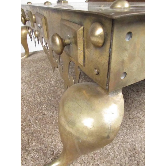 Brass Vintage Brass Double-Sided Dressing Mirror For Sale - Image 8 of 11