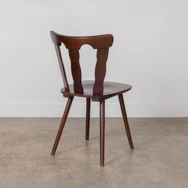 1950s French Wood Brutalist Chairs, Set of 8 For Sale - Image 9 of 18