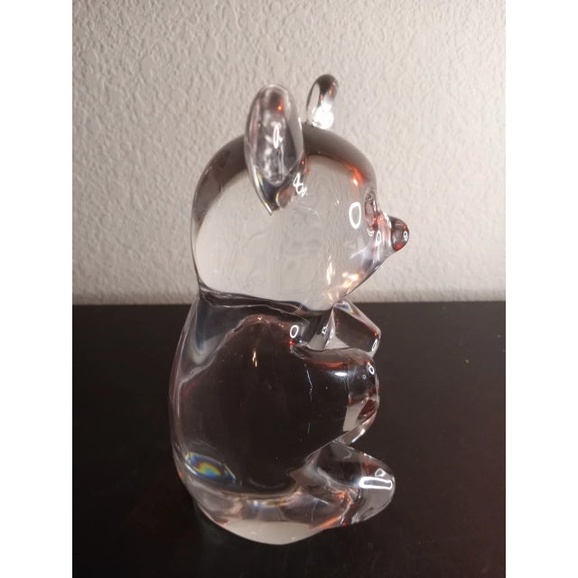 Signed Daum Solid Clear Crystal France Bear Figurine For Sale In Dallas - Image 6 of 8