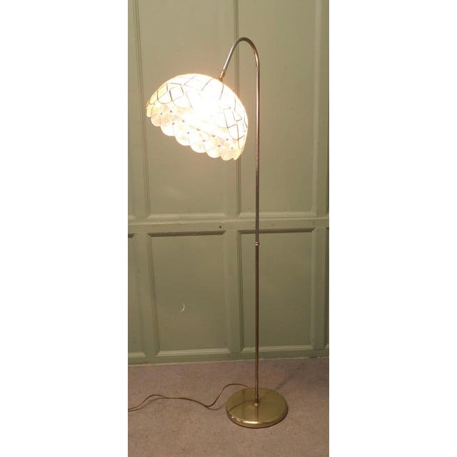 Edwardian Floor Standing Brass Reading Lamp, 1930s For Sale - Image 3 of 6