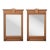 French Neoclassical Style Limed Oak Trumeau Mirrors, 19th Century - a Pair For Sale