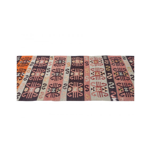 Vintage Decorative Turkish Kilim Runner - 3`9 For Sale - Image 4 of 6