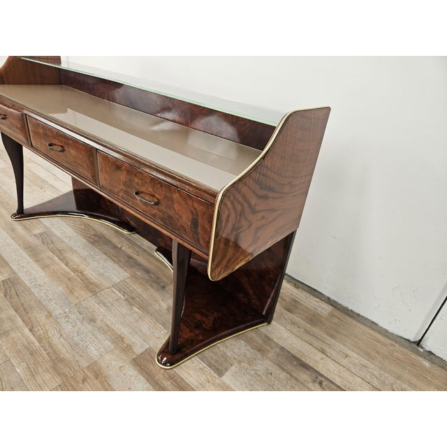 Entrance Dressing Table in Briar Root with Glass Tops, 1950 For Sale - Image 3 of 18