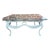1980s French Style Patio Coffee Table Glass Top For Sale