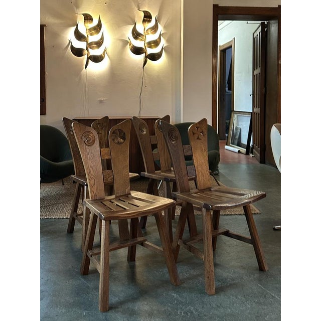 Mid-Century Artisan Dining Chairs, 1960s, Set of 4 For Sale - Image 17 of 18