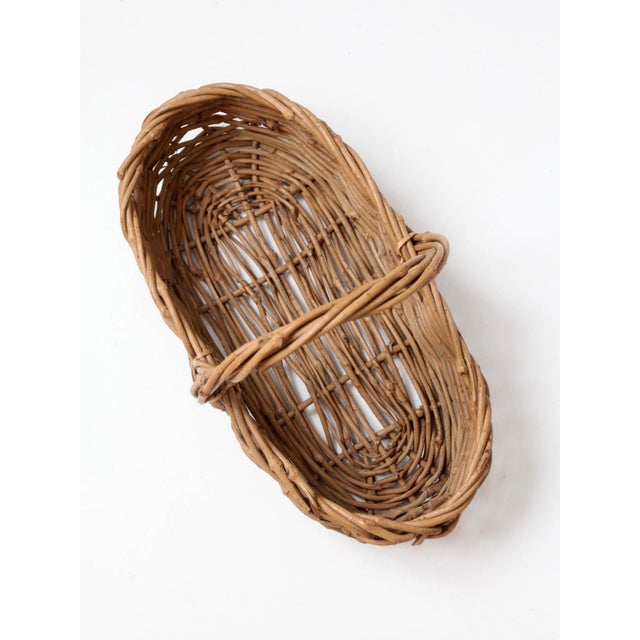 Vintage Woven Gathering Basket For Sale - Image 9 of 14