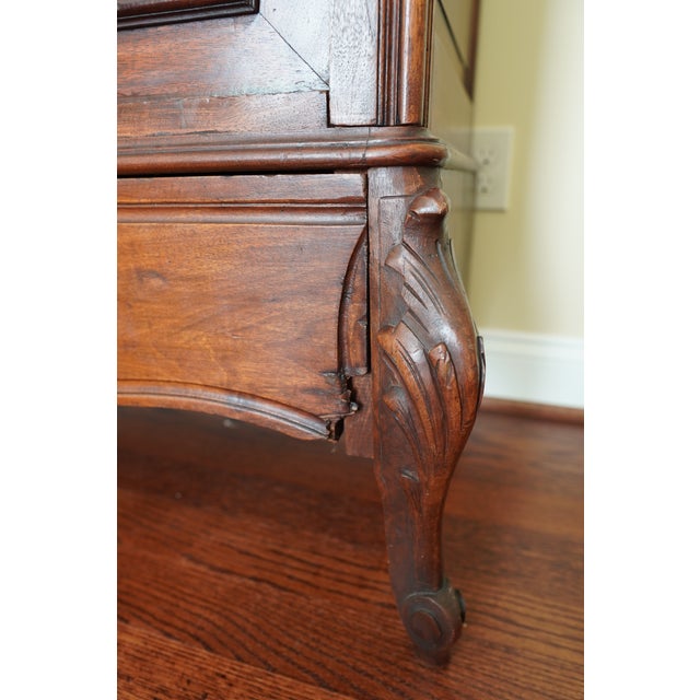 Antique Italian Rococo Revival Mirrored Armoire For Sale - Image 9 of 15