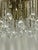 Hollywood Regency Gold-Plated Metal Lead Crystal Ball Three-Light Chandelier, 1970s For Sale - Image 3 of 11
